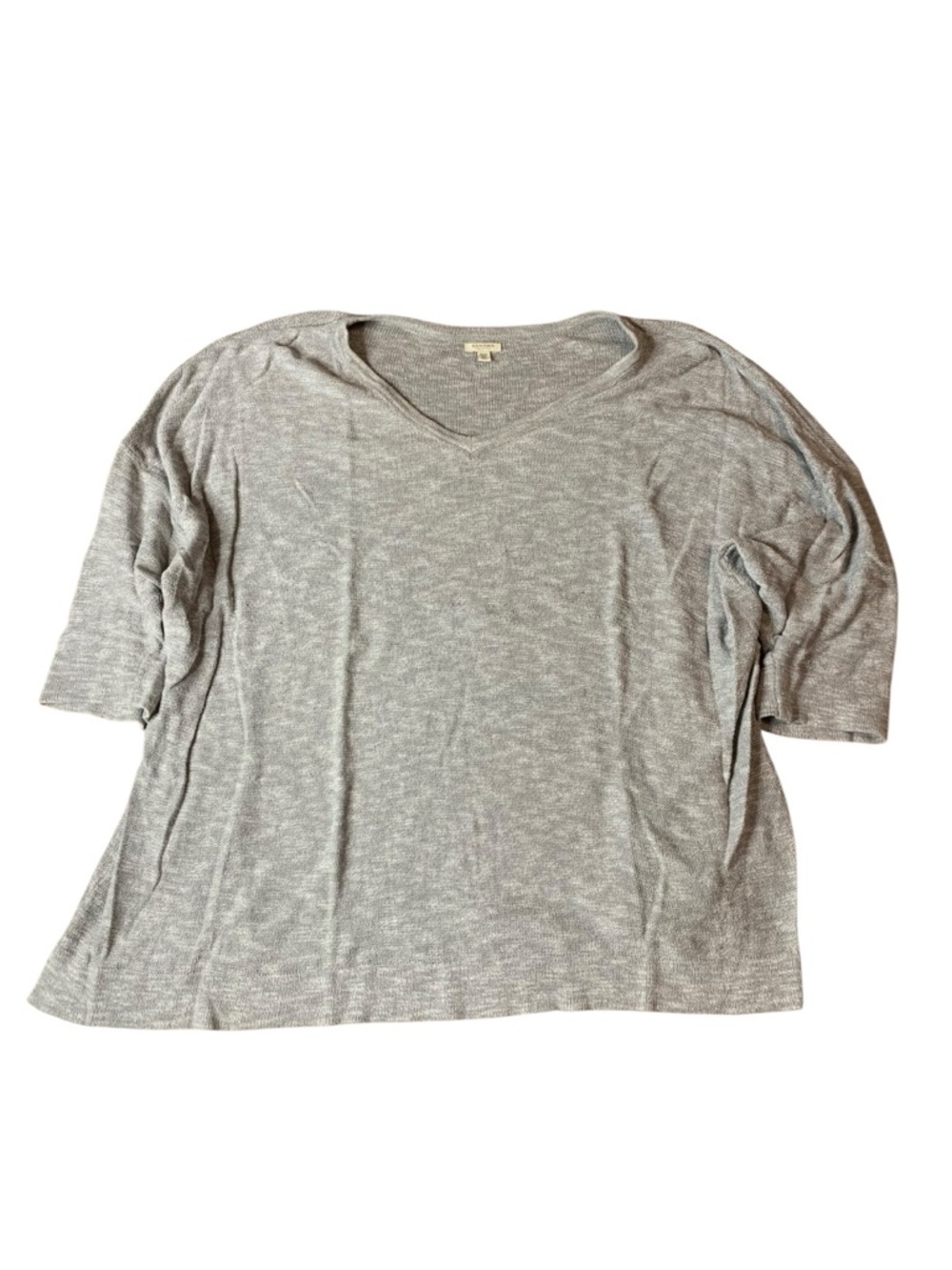 Sonoma Goods for Life Grey V-Neck Cotton Sweater 3X Plus - Picture 1 of 7